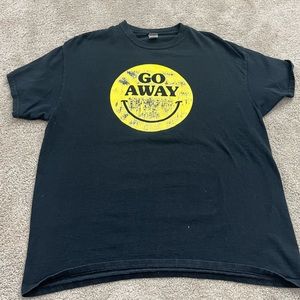 Unknown brand although very cute oversized “go away” tee